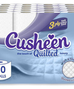 Cusheen 3 Ply Quilted Luxury Super Soft Toilet Paper x 60 Rolls