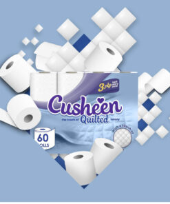 Cusheen 3 Ply Quilted Luxury Super Soft Toilet Paper x 48 Rolls - Image 2