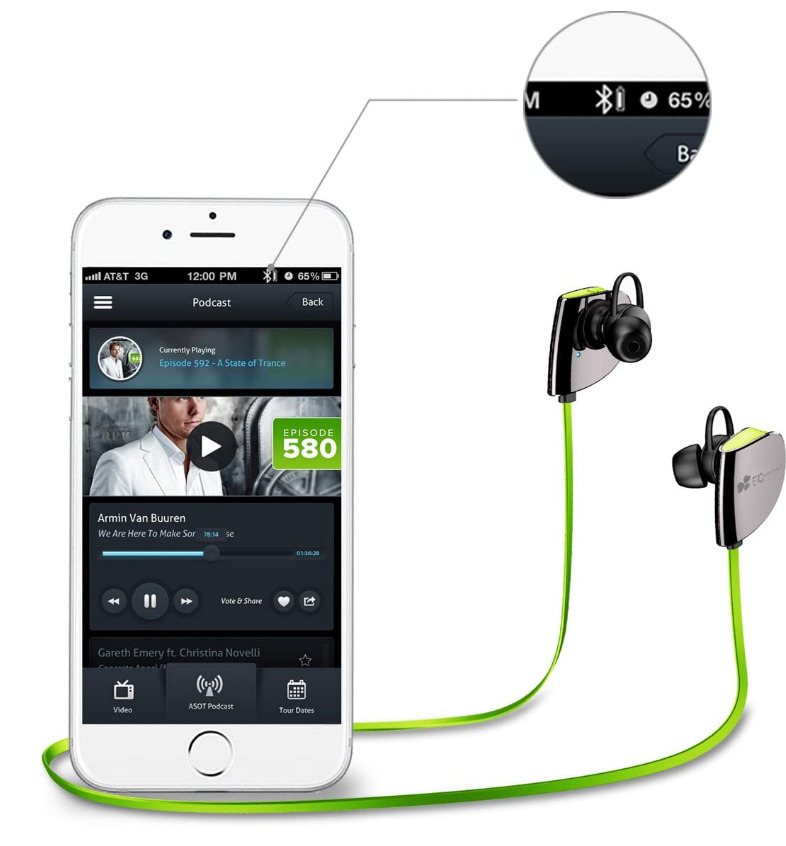 EC Technology Wireless Bluetooth Sport Headphones - Image 6