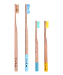 F.E.T.E Bamboo Toothbrush Family Pack of 4 Pc