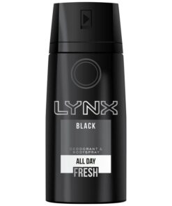 Lynx Body Spray & Deodorant Black 150ml Pack