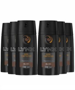Lynx Dark Temptation Body Spray Deodorant 6Pc Pack 150ml