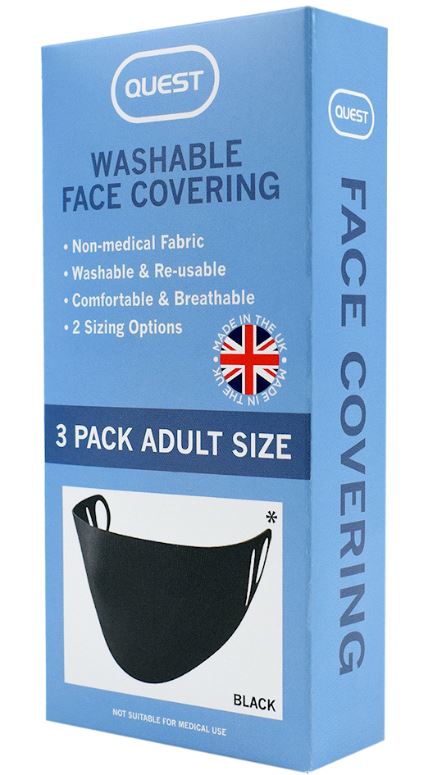 Adults Reusable Face Mask - Pack of 3 - Image 2