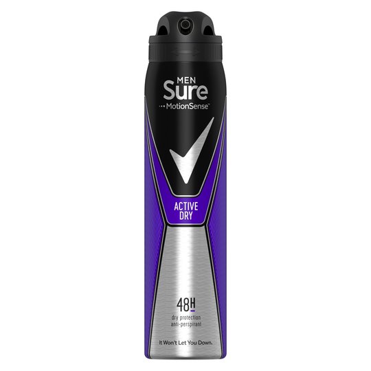 Sure For Men Antiperspirant Active Dry 250ml Pack
