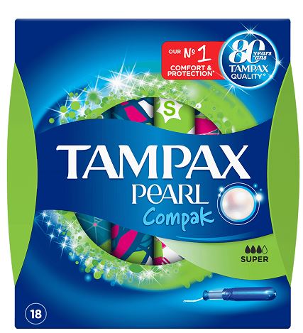 Tampax Compak Pearl Super - (18 Pack)