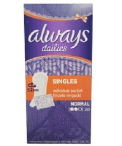 Always Dailies Singles Normal Pack of 20