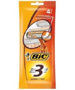 BIC 3 Comfort Sensitive Disposable Shaver Pack of 4 Nos.