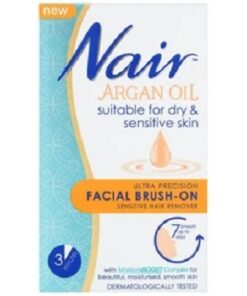 Nair Facial Brush On Hair Remover with Argan Oil 50ml Pack