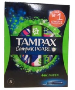 Tampax Compak Pearl Super Pack of 8