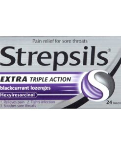 Strepsils Extra Triple Action Blackcurrant 24