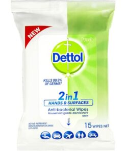 DETTOL 2IN1 ANTI-BAC 15 WIPES