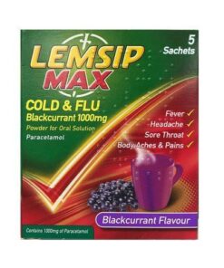 Lemsip max cold&flu blackcurrent 5 sachets
