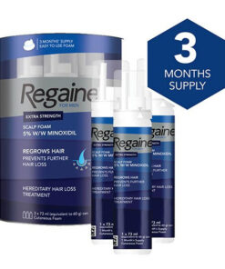 Regaine For Men Extra Strength Foam 5% (3 x 73mls) 3 months supply